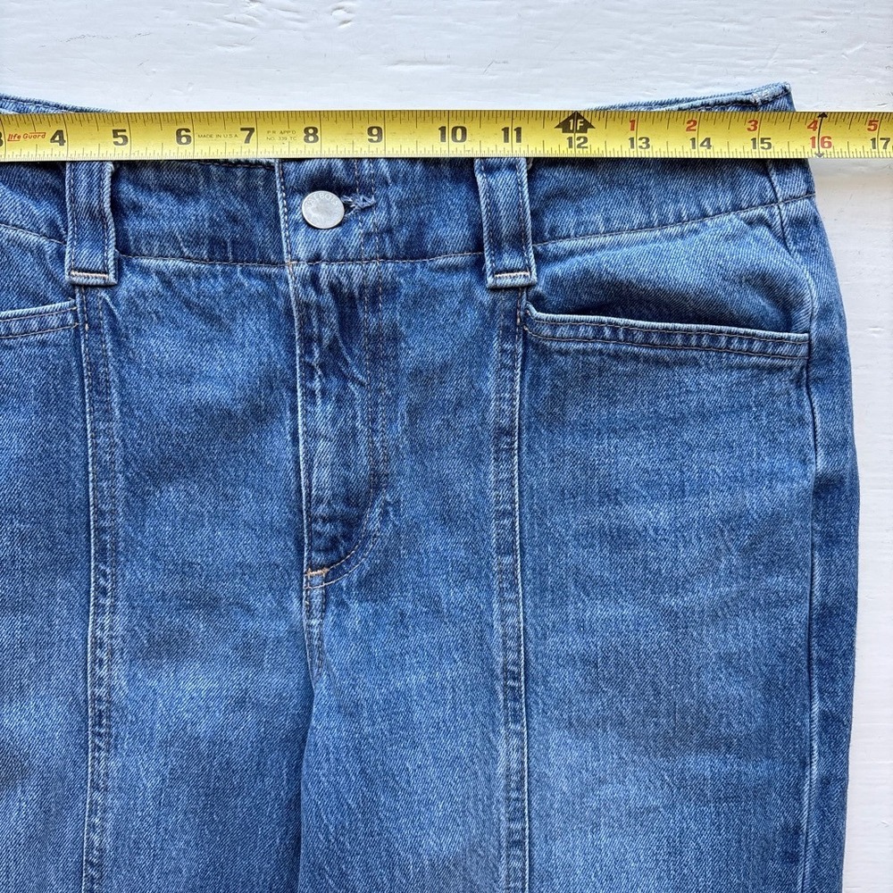 Talbots Women 6 Classic Jean Trouser Blue Wash High Rise Wide Leg Cotton - Picture 7 of 9